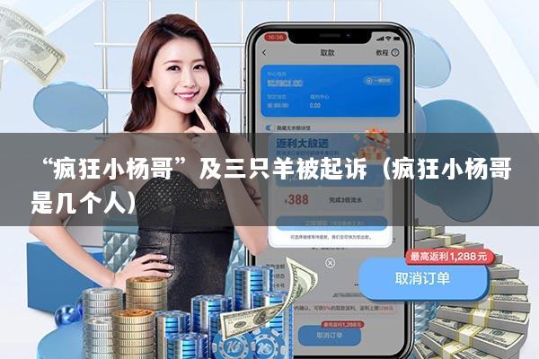 “疯狂小杨哥”及三只羊被起诉（疯狂小杨哥是几个人）